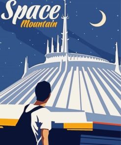 Space Mountain Poster Paint By Number