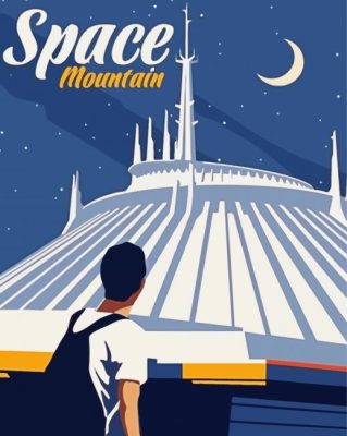 Space Mountain Poster Paint By Number