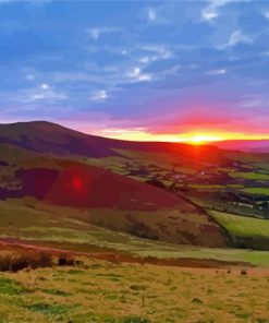 Sunset At Mount Leinster Paint By Number