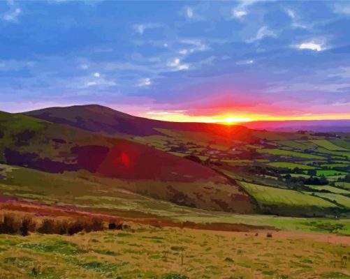 Sunset At Mount Leinster Paint By Number