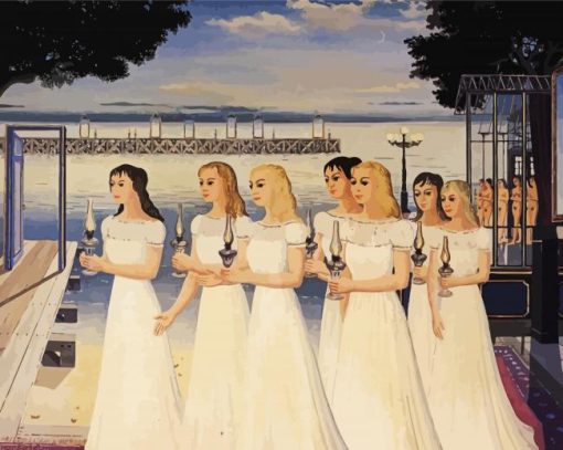 The Wise Virgins Paul Delvaux Paint By Number