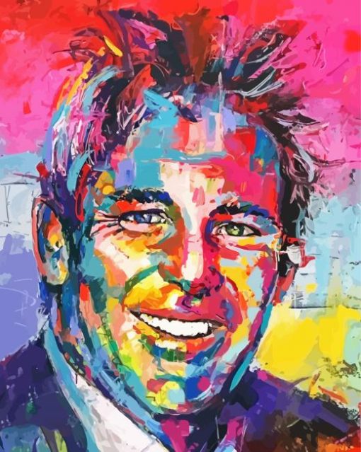 Abstract Shane Warne Paint By Number