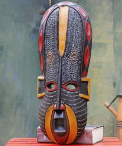 Aesthetic African Wood Mask Paint By Number