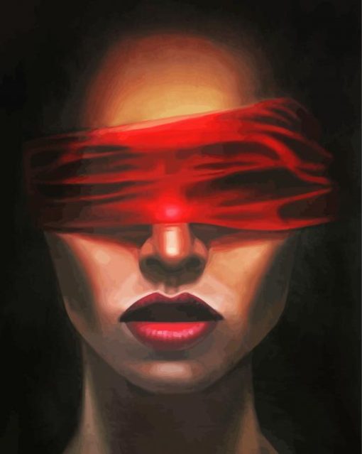 Aesthetic Blindfolded Woman Art Paint By Number
