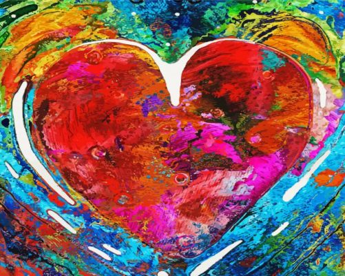 Aesthetic Colorful Heart Paint By Number