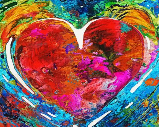 Aesthetic Colorful Heart Paint By Number