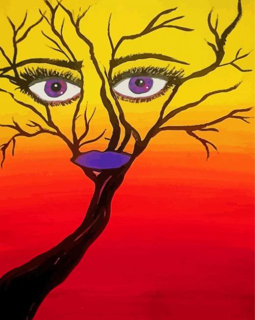 Aesthetic Face Tree Art Paint By Number