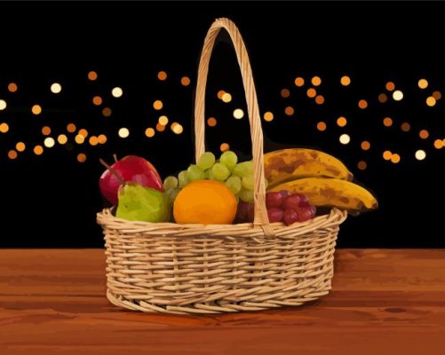 Aesthetic Fruit Basket Still Life Paint By Number