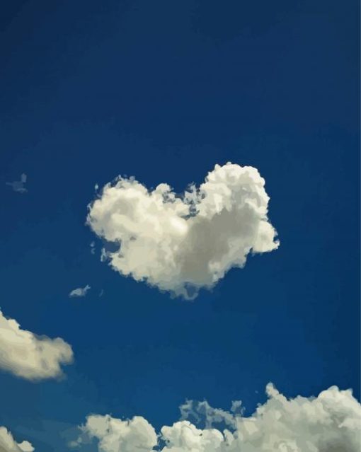 Aesthetic Heart Cloud Paint By Number