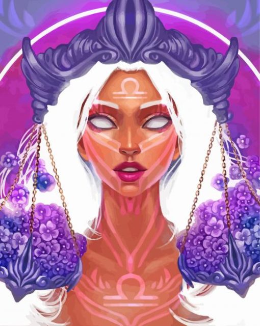 Aesthetic Libra Zodiac Goddess Paint By Number