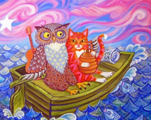 Aesthetic Owl And The Pussycat Paint By Number