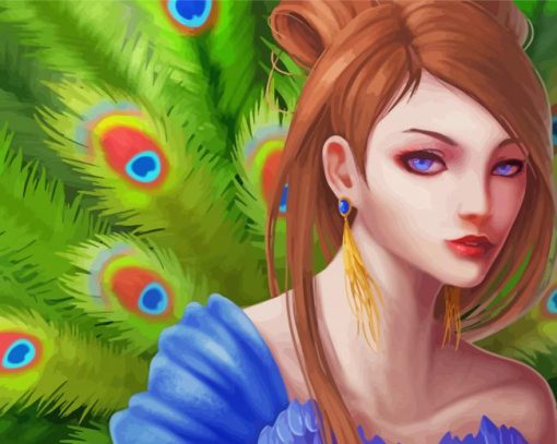 Aesthetic Peacock Lady Art Paint By Number