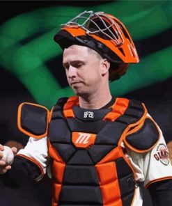 Aesthetic Baseball Player Buster Posey Paint By Number
