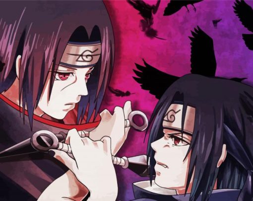 Aesthetic Itachi And Sasuke Paint By Number
