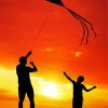 Aesthetic Kite Flying Silhouette Paint By Number