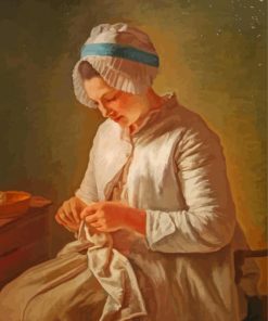 Aesthetic Knitting Woman Paint By Number