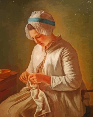 Aesthetic Knitting Woman Paint By Number