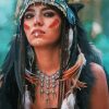 Aesthetic Red Indian Headdress Paint By Number