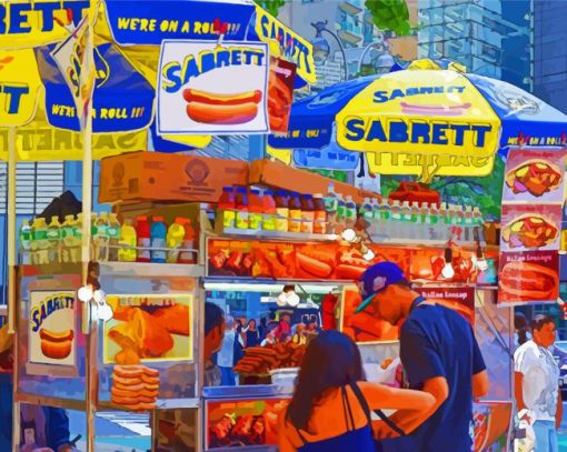 Aesthetic Street Food Paint By Number