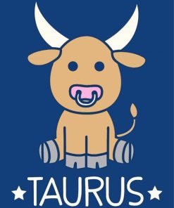 Aesthetic Taurus Cartoon Paint By Number