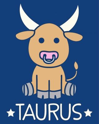 Aesthetic Taurus Cartoon Paint By Number