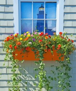 Aesthetic Window Flowers Paint By Number