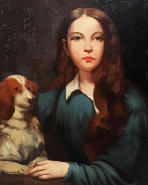Aesthetic Woman And Her Dog Paint By Number