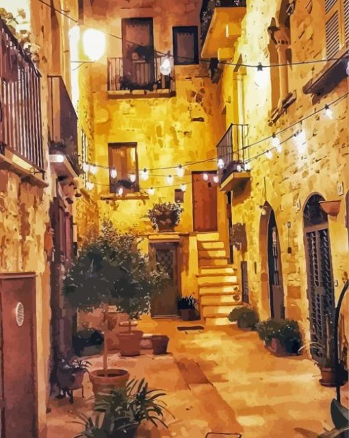 Beautiful Old Street Italy Paint By Number