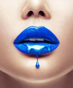 Blue Lips Paint By Number